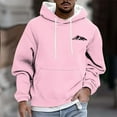 thumbnail image 2 of Hoodies For Men Pullover Hoodies Lightweight Oversized Jean Hoodie Oversized Hoodie Navy Lightweight Hoodies Casual Black My Items, 2 of 5