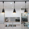 thumbnail image 4 of KAYYELAMP Adjusted Cable J-Type Track Lamp E26 Switch Base Metal Shade Simple Black Pendant Lighting for Kitchen Dining Room(No Bulb, Track), 4 of 7
