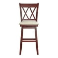 thumbnail image 4 of Weston Home Sheena Double X Back Bar Height Wood Swivel Stool, Antique Berry, 4 of 5