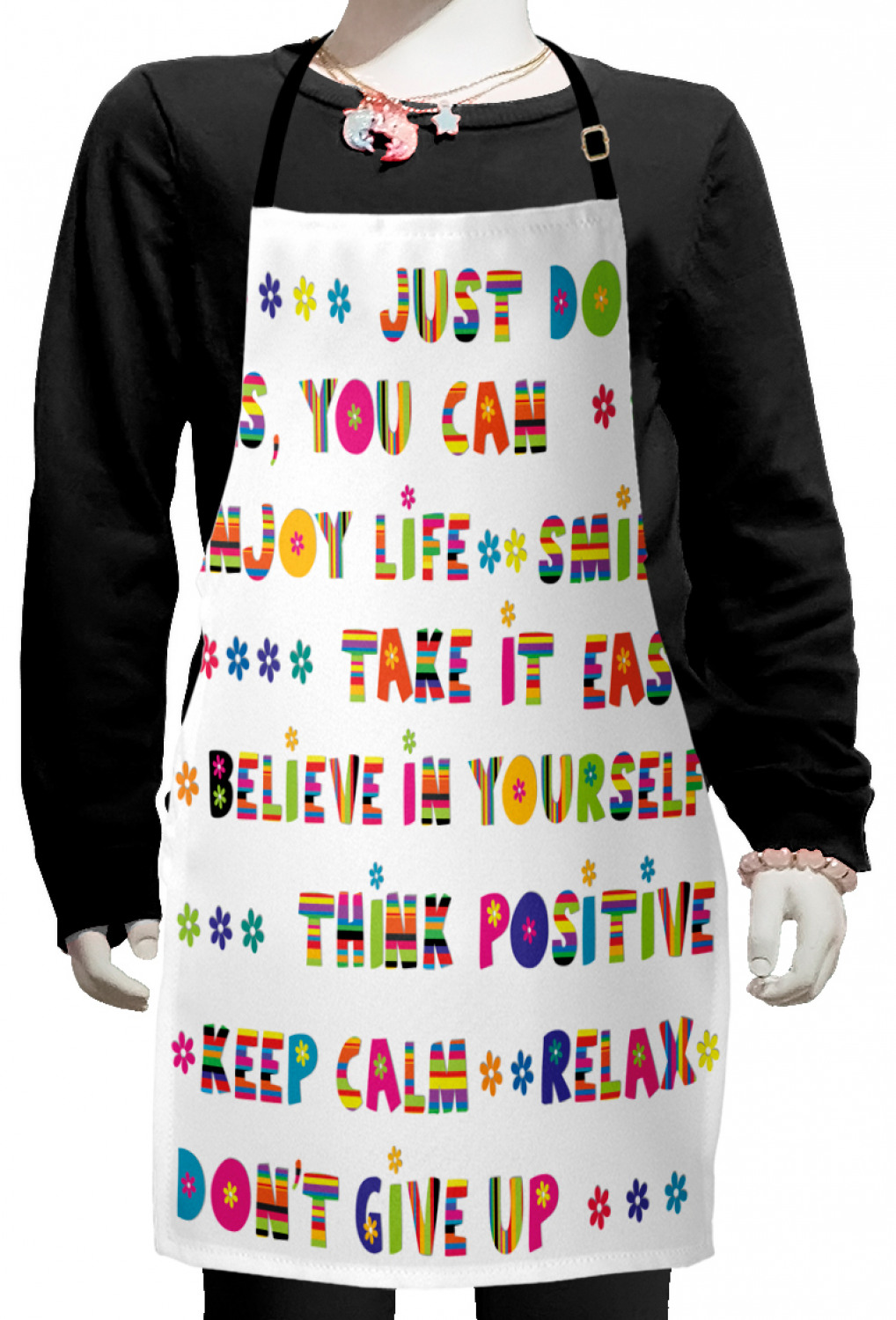 Colorful Kids Apron, Motivational Slogans with Cheerful Funny ... - At My Furry Apron Slogans