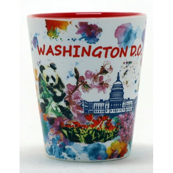 Washington DC Ceramic Light Water Color Shot Glass