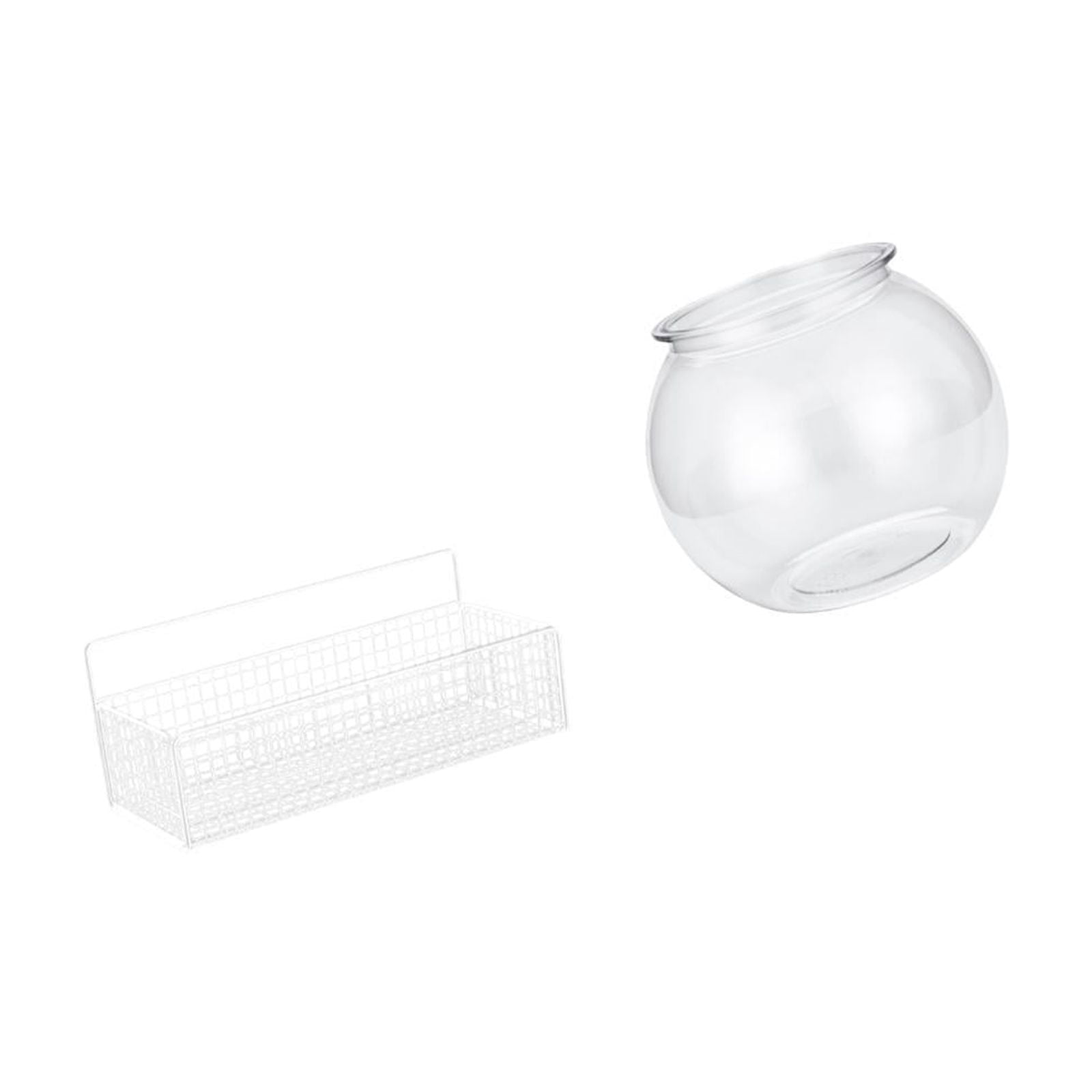 CarpNettore Crystal Clear Miniature Aquarium Bowl for Bedroom Desktop Living Room Home Decor DIY Fish Tank Vase Ornament Household Table Display