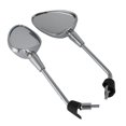 thumbnail image 4 of Motorcycle Mirror, Easy Installation Clear Vision Motorcycle Handlebar Mirror Universal  For Modification For Repair Silver,Black, 4 of 8