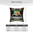 thumbnail image 4 of Haiem I Love With Autism Print Velvet Soft Solid Decorative Square Throw Pillow Covers Set with Elegant Piping Christmas Cushion Case for Sofa Bedroom Car-16"x16", 4 of 8