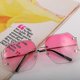 thumbnail image 2 of Sunglasses for women, oval, metal, gold thread, 2 of 5