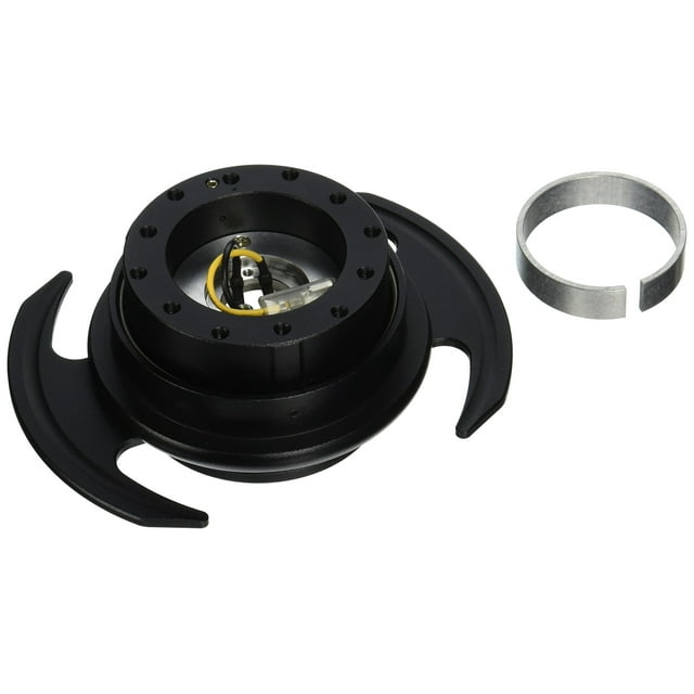 NRG Innovations SRK-650BK Quick Release Kit (Black Body/Black Ring with Handles)