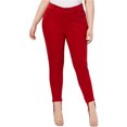 thumbnail image 1 of YSJ Womens Queen Stirrup Skinny Fit Jeans, Red, Plus Size, 18W, 1 of 1