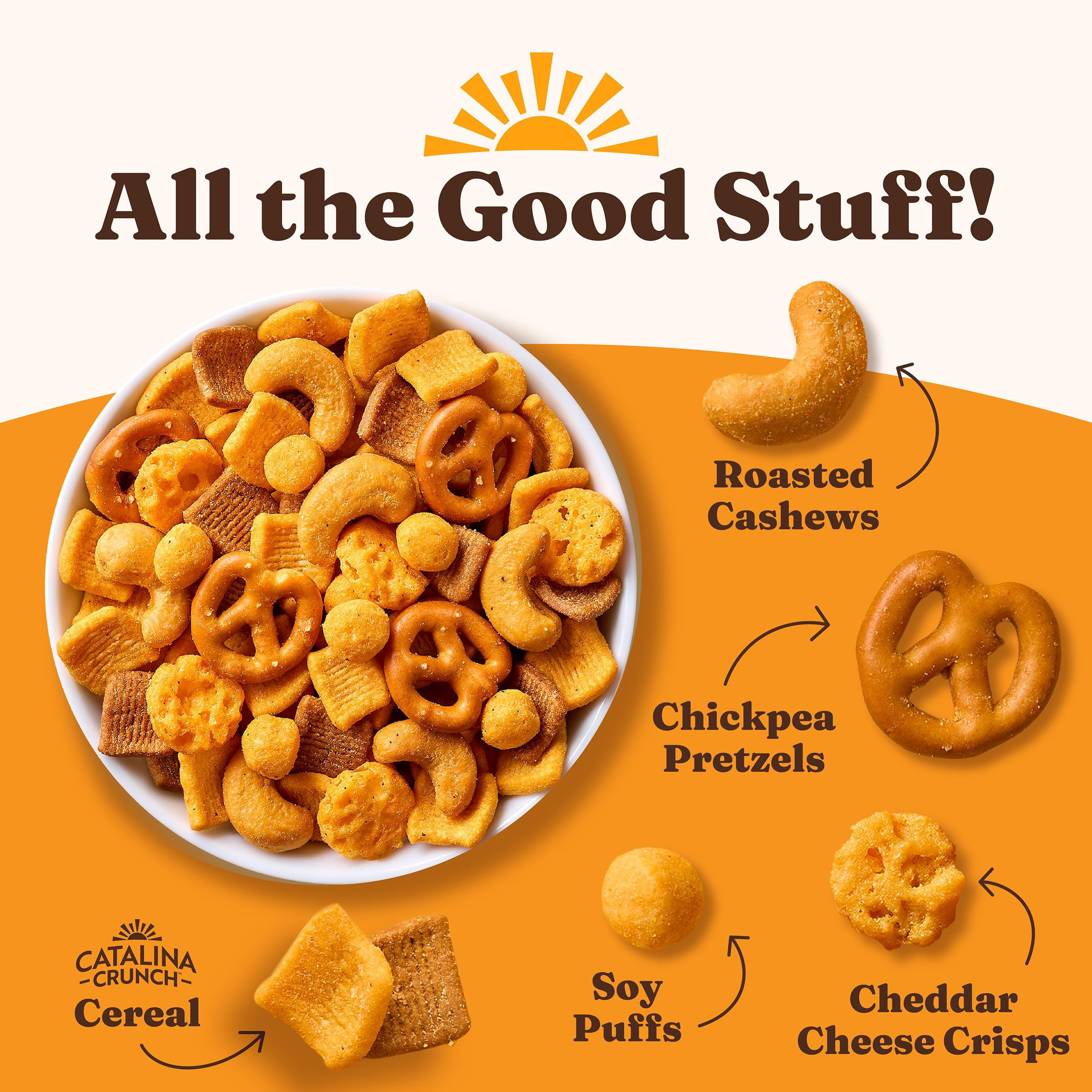 (3 pack) Catalina Crunch Protein Snack Mix, Cheddar, 5.25 oz