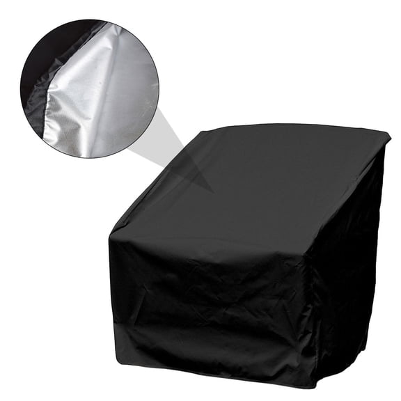 OUNONA Black Outdoor Patio Table Cover, Tear-Resistant Fabric Furniture Protector, Weather-Resistant Shield