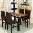 thumbnail image 3 of Cvortll Dining Room 4 Adult Modern Dining Table Sets with Chair, Black, 3 of 5