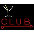 thumbnail image 1 of Martini Glass Club LED Neon Sign 24 x 31 - inches, Clear Edge Cut Acrylic Backing, with Dimmer - Bright and Premium built indoor LED Neon Sign for Bar decor., 1 of 7