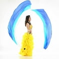 thumbnail image 2 of 200 X 70cm Scarf Belly Dance Silk Poi Balls Yoga - Blue, as described, 2 of 8