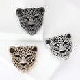 thumbnail image 4 of Unisex Leopards Shaped Brooches Rhinestone Leopard Pin Animal Lapel Pins Office Party Friend Accessories For Women (Silver), 4 of 7