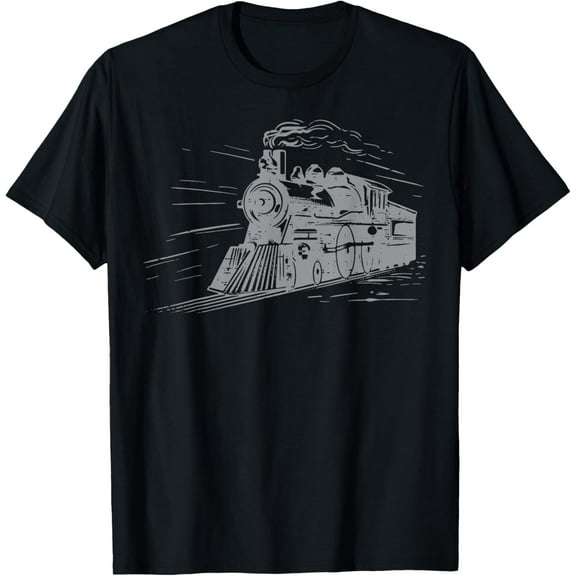 Train Operator Locomotive Vintage Steam Engine Men Boys Kids T-Shirt