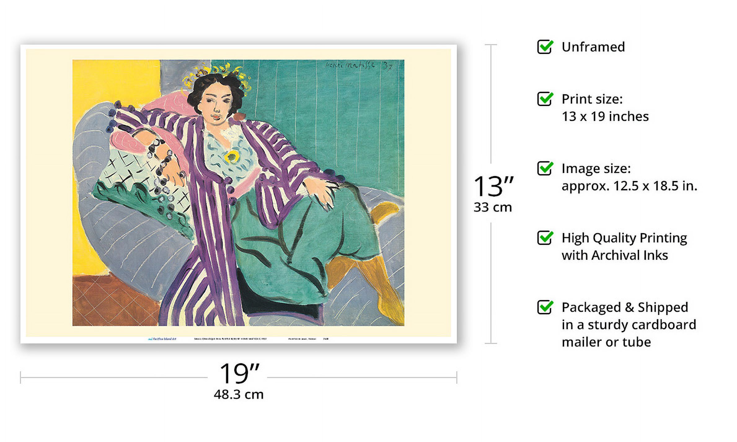 Small Odalisque in a Purple Robe - Vintage Art Exhibition Poster