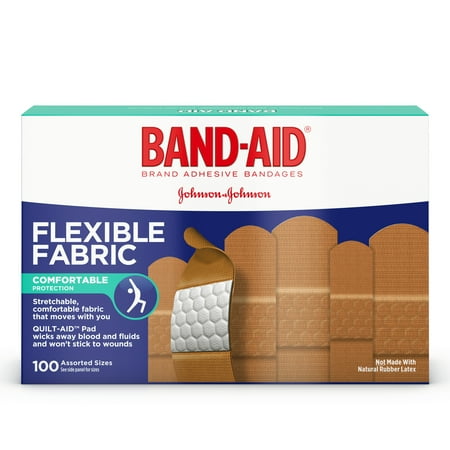 Monkey Band Aid - Band-Aid Brand Flexible Fabric Adhesive Bandages, Assorted Sizes, 100 ct