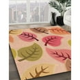 thumbnail image 2 of Ahgly Company Indoor Round Patterned Yellow Orange Area Rugs, 8' Round, 2 of 6