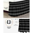 thumbnail image 3 of Geometric Black Bed Skirt Queen Size 18" Drop Ethnic Stripes Ruffled Wrap Around Bed Skirts Adjustable Elastic Bedskirt Dust Ruffle for Queen Size Bed, 3 of 7