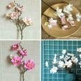 19" Artificial Magnolia Flowers Silk White Magnolia Flowers Realistic