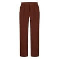 thumbnail image 6 of Kakii Mens Casual Dress Pants Pleated Old Money Wide Leg Baggy Pants Fall Relaxed Fit Slacks Work Trousers, 6 of 7
