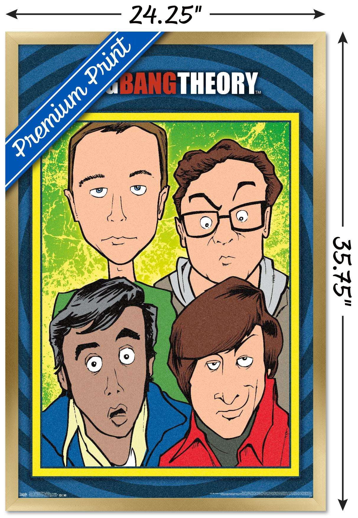 The Big Bang Theory - Geeks Wall Poster, 22.375" x 34", Framed