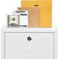 thumbnail image 6 of Suggestion Box with Lock and Slot, Wall Mounted Metal Drop Box with 4 Keys, Secure Locking Box for Cash and Ballots, Office MailBox, 10.4 x 2.9 x 11 Inch, White, 6 of 12