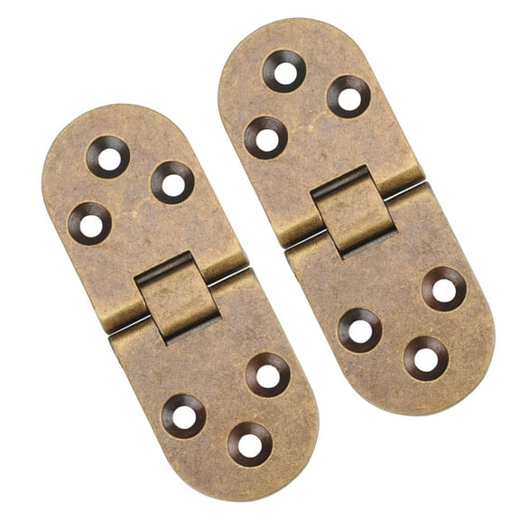 LEORX 2Pcs Recessed Hinges for Box Zinc Alloy Invisible Durable Easy Installation for Cabinet DIY Enthusiasts Coffee