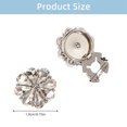 thumbnail image 2 of tamizeot 2pcs Zinc Alloy Flower Sleeve Button Cover Clip On Button Covers For Shirts Rhinestone Button Covers D, 2 of 6