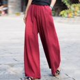 thumbnail image 4 of Pants for Women Business Casual Outfits for Women Red Womens Pants Comfy Work Pants Women High Waisted Wide Leg Pants Summer Pants, 4 of 8