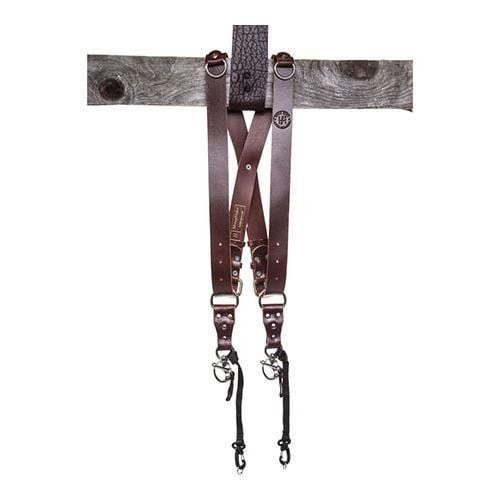 HoldFast Gear Money Maker Two-Camera Harness Water Buffalo, Burgundy Medium Size