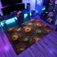 Animal Pattern Turtle Shell Area Rugs, Abstract Carpet, Washable Non ...