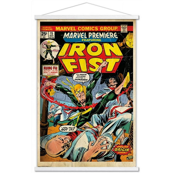Marvel Comics - Iron Fist - Premiere Cover #15 Wall Poster with Wooden Magnetic Frame, 22.375" x 34"