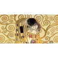 thumbnail image 3 of Gustav, Klimt 18x11 Black Modern Framed Museum Art Print Titled - The Kiss (detail), 3 of 5