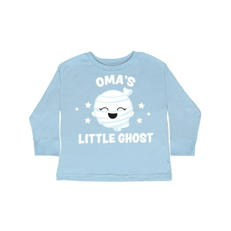 

Inktastic Cute Oma s Little Ghost with Stars Gift Toddler Toddler Girl Long Sleeve T-Shirt