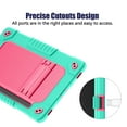 thumbnail image 4 of FIEWESEY for Samsung Galaxy Tablet S9 11 in / Galaxy Tablet S9 FE 5G 2023 Shockproof Kids Friendly Case with S Pen Holder / Kickstand / Shoulder Strap for Galaxy Tab S9 FE 10.9''/ S9 11'' (Green Pink), 4 of 6