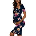 thumbnail image 3 of breaise Women's Maternity Bodycon Dress Comfort Stretchy Ruched Side Dress Casual Short Sleeve Dress for Pregnancy Daily Wearing Or Baby Shower, 3 of 6
