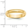 thumbnail image 4 of 14K Yellow Gold 4mm Milgrain Half-Round Wedding Band (Size 9.5) Made In United States m040-9.5, 4 of 5