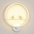 thumbnail image 3 of 18W 3000K Warm Light Two Birds Ring LED Wall Lamp White, 3 of 5