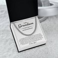 thumbnail image 2 of Grandson Wedding Day Gift, Gift for Groom from Grandma, To My Grandson on His Wedding Day, Heartfelt Gift for Grandson, Cuban Link Chain, Stainless Steel or Yellow Gold, Message Card & Gift Box, 2 of 5