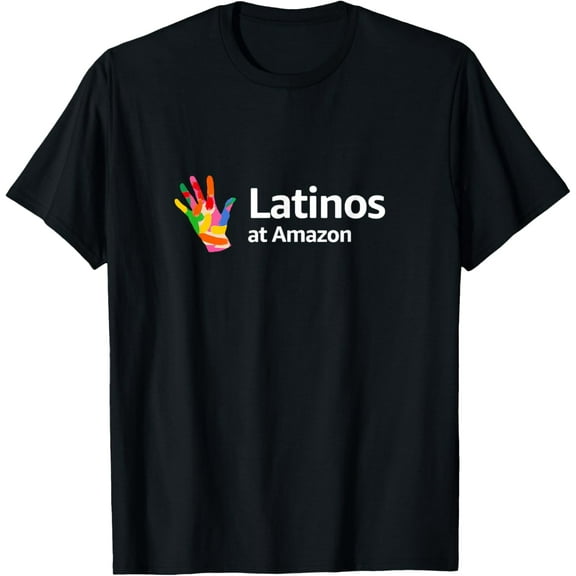 Latinos at Amazon T-ShirtMen and women, Black T-shirt, size: Extra large
