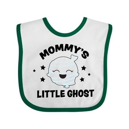 

Inktastic Cute Mommy s Little Ghost with Stars Gift Baby Girl Bib