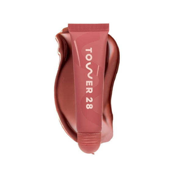 Bálsamo para labios Tower 28 LipSoftie Hydrating Red Bean