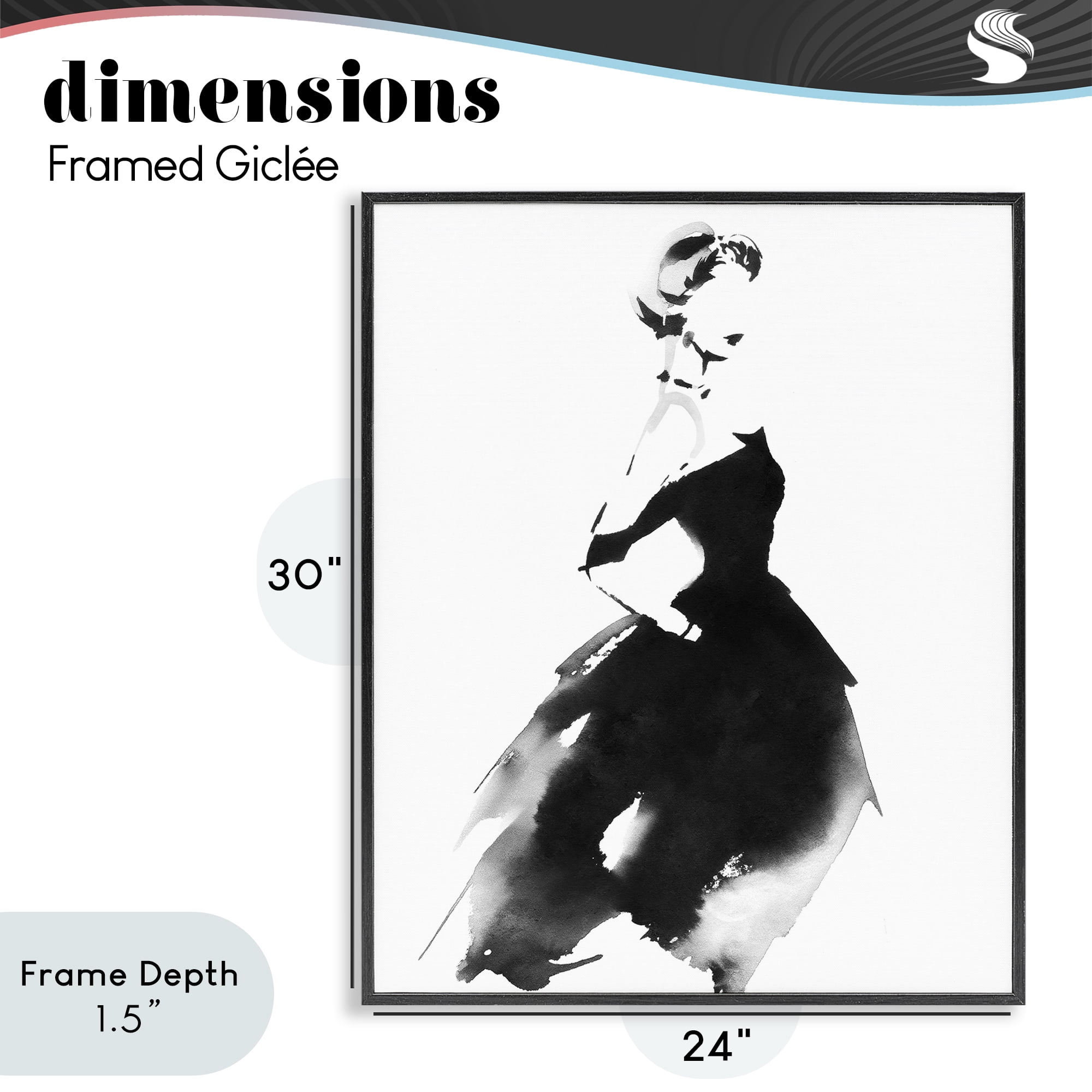 Stupell Industries Shadow Waltz Silhouette Black Framed Giclee Art, design by Svetlana Aleynikova