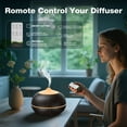 thumbnail image 4 of VAVSEA 500ML Essential Oil Diffuser, Aromatherapy Diffuser for Large Bedroom with Remote Control, 7 Colors Light Humidifier for Home with 3 Timer, Wood Grain, 4 of 8