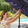 thumbnail image 6 of ACEGOSES 9ft Outdoor Patio Umbrella with Tilt 8 Ribs and Crank for Garden and Yard ,Navy Blue, 6 of 8