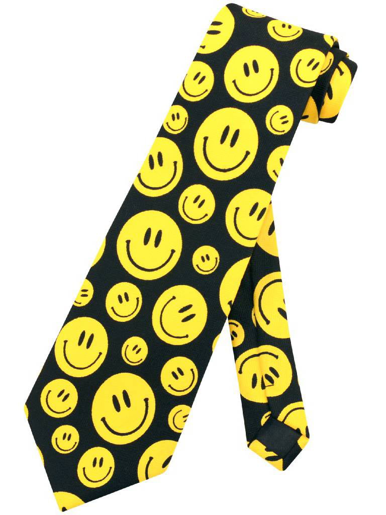 Emoji Themed Novelty Necktie Smiley Faces Tie Funny Faces Tie 