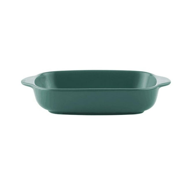 Creative Ceramics Baking Tray Practical Household Baking Plate Cake Bread Baking Tray for Home Kitchen Bakery (Green)
