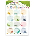 thumbnail image 1 of 2 Sheets Happy Birthday Chart for Classroom 17x11 Inch Colorful Birthday Poster Reusable Birthday Calendar Poster for School Classroom Bulletin Board Decorations (Colorful Dinosaurs), 1 of 9