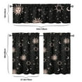 thumbnail image 6 of Kitchen Curtains 36 Inch Short - 3 Panel Set, Gothic Celestial Sun and Moon Print, Mystical Starry Night Astrology Aesthetic, Rod Pocket Window Curtain, Easy Wash, 6 of 6
