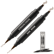 Striking Viking Beard Filler Pen Light Brown 2 Pack Waterproof Dual Tip Beard Shaping Pen